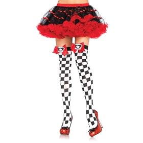���b�O �A�x�j���[ Leg Avenue 6617 TEA PARTY CHECKERBOARD THIGH HIGHS BLACK�~WHITE(��������)