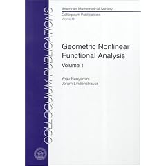 【クリックで詳細表示】Geometric Nonlinear Functional Analysis (Colloquium Publications) [ハードカバー]