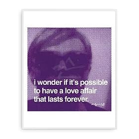 �|�X�^�[ �A���f�B �E�H�[�z�� I wonder if it's possible to have a love affair that lasts forever �z���� �A���~�n�C�O���[�h�t���[���i�S�[���h�j