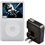 Rix iPod classic 160GB�p�V���R���P�[�X �z���C�g �t���ی�V�[�g+AC�A�_�v�^(�u���b�N)�t�� RX-IPS16W-AC
