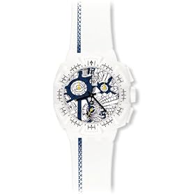 [�X�E�H�b�`]SWATCH �r���v Chrono Plastic �N���m�v���X�`�b�N STREET MAP BLUE �u���[ SUIW408 �����Y [���K�A���i]