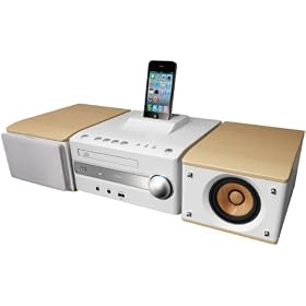 JVC iPod Dock���ڃR���p�N�g�R���|�[�l���g�V�X�e�� (�i�`�������E�b�h)�r�N�^�[ Victor WOOD CONE EX-S1 EX-S1-M