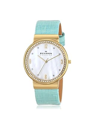 Skagen Women's SKW2162 Ancher Teal/Mother of Pearl Stainless Steel Watch