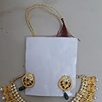 Gold Non-Precious Metal Traditional Necklace with earring