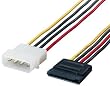ELECOM �V���A��ATA�d���ϊ��P�[�u�� 4pin�R�l�N�^���X-SATA�p���[�R�l�N�^ 4pin�I�X-15pin���X CFD-SAT2P05