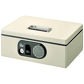 【クリックでお店のこの商品のページへ】プラス F型手提金庫 エルグレー Sサイズ CB-030F LGY 12-841