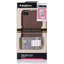 Simplism iPhone 4S/4 レザーカバーセット 薄型PUテクスチャーレザー ウォームグレイ TR-LCSIPN-WG