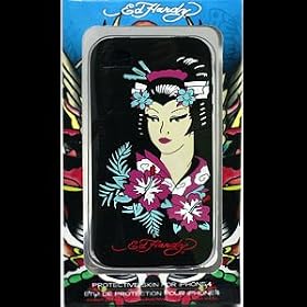 Ed Hardy(�G�h�E�n�[�f�B�[) iPhone4��p�@�W�F���P�[�X �X�N���[���v���e�N�^�[�t�� �|��(�Q�C�V��)�@�u���b�N�@GESIP41001