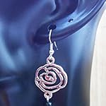 Fancy earring with semiprecious beads