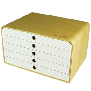 【クリックで詳細表示】YK09-118 A4 FILE CASE 5段 ナチュラル・白色 4093k