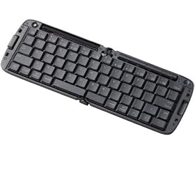 ELECOM iPad/iPhone4/4S/3GS/3G/iPod touch �Ή� �܂肽����Bluetooth�L�[�{�[�h �p���z�� �u���b�N TK-FBP017EBK