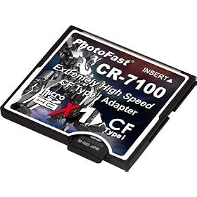 PhotoFast Micro SDHC >> CF�ϊ��A�_�v�^ CR-7100