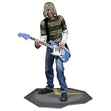  Kurt Cobain 7 inch Action Figure with Skyblue Guitar by NECA