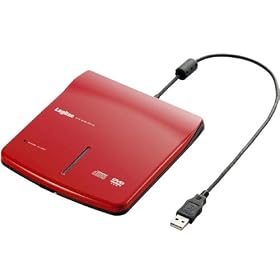 Logitec �Ǎ��ݐ�p�|�[�^�u��DVD�h���C�u ���b�h LDV-P8U2LRD