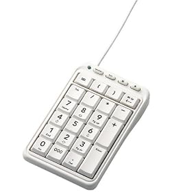 ELECOM USB�e���L�[�p�b�h/Excel�}�X�^�[/�z���C�g TK-TCM001WH