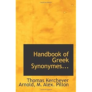 【クリックで詳細表示】Handbook of Greek Synonymes...