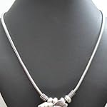 Silver Non-Precious Metal Oxidised Silver Traditional Fish design Necklace