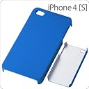 レイアウト iPhone4/4S用ラバーコーティングシェルジャケット/マットブルー RT-P4C4/A