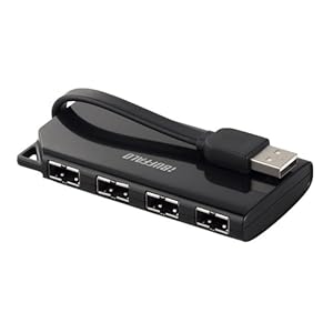 iBUFFALO USBハブ バスパワー 4ポート BSH4U17BK