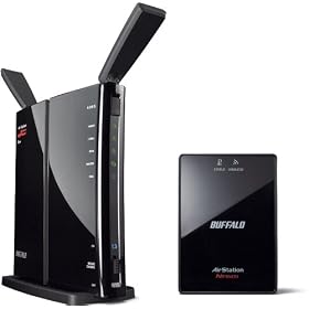 BUFFALO �l�b�gTV�Ή� 11n/a & 11n/g ����LAN���[�^�[ �C�[�T�l�b�g�R���o�[�^�[�Z�b�g WZR-HP-AG300H/EV