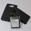 GALAXY S2�@��e�� 3500mAh �o�b�e���[ ���J�o�[ �� TPU�P�[�X�@�u���b�N�����̖�Q�{�̗e�ʁ@ �h�R��SC-02C�p