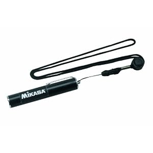 【クリックで詳細表示】ミカサ 電子ホイッスル 大音量(125db/10cm) 紐付 ペンタイプ アルミ 電池式 WHEP2
