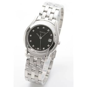 [�O�b�`]GUCCI �r���v GQ5505 �_�C���C���f�b�N�X �u���b�N YA055303 �����Y [���s�A���i]