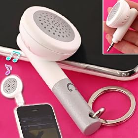 ThinkGeek���C���z�[���X�s�[�J�[�L�[�`�F�[�����yEarphone Speaker Keychain�z