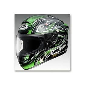 �V���[�G�C(SHOEI) X-TWELVE YANAGAWA TC-4 (GREEN/BLACK) XL 61-62cm