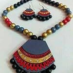 Multi Terracotta White Gold Fashion Jewellery Set