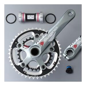 【クリックで詳細表示】スギノ ZX110 801D グレー クランクセット (42×24・26・28T) ブラック/42X26T/172.5mm