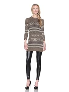 Charlotte Ronson Women's Breton Henley Sweater Dress (Light Military)