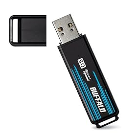 BUFFALO �]�����x71MB/s USB3.0�p USB�������[ 32GB RUF3-S32GS-BK