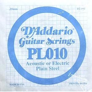 【クリックでお店のこの商品のページへ】D’Addario PL010弦×10本 バラ弦