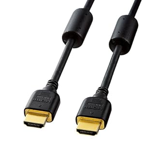 【クリックで詳細表示】SANWA SUPPLY KM-HD20-20FC ハイスピードHDMIケーブル 2m ブラック