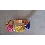 Multi Stainless Steel Traditional Bangle Set of 2