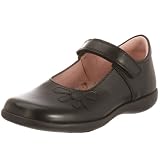 Petasil Junior Bonnie Black Aniline School Shoe 4975 7 Child UK