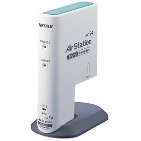 BUFFALO 802.11g/b&a�ؑ֎�����LAN AirStation ����LAN Ethernet���f�B�A�R���o�[�^ WLI2-TX1-AG54