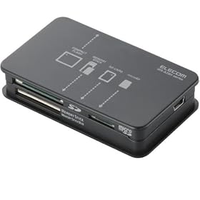 ELECOM ���������[�_���C�^ SD+MS+CF�Ή� �u���b�N MR-A39HBK