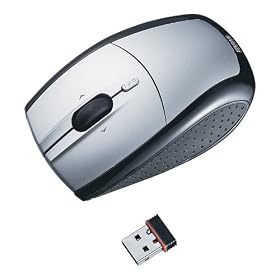 【クリックでお店のこの商品のページへ】SANWA SUPPLY MA-NANOH1S 極小レシーバーワイヤレスオプティカルマウス シルバー