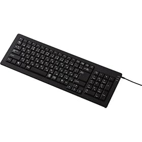ELECOM �p���^�O���t��USB&PS/2�L�[�{�[�h ���{��104�L�[�t���L�[�{�[�h �u���b�N TK-UP04FPBK