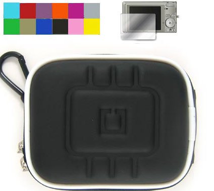  Kroo Camera Case Premium Quality Carrying Case for Sony Cyber-shot + Bonus Bundled with Universal LCD Screen Protector Kit (Many Color Available)
