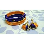 Vasavi Thread Bangles (Set of 2) and Ear rings
