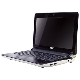 acer Aspireone Intel Atom processor N270 1.60GHz 10.1�C���`WSVGA1024X600 1GB 160GB �z���C�g AOD150-Bw73