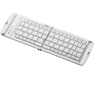 ELECOM iPad/iPhone4/4S/3GS/3G/iPod touch 対応 Bluetooth折りたたみキーボード 英語 ホワイト TK-FBP028EWH