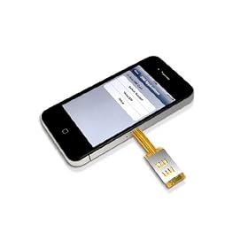 Q-SIM iPhone4 �f���A��SIM�A�_�v�^�[ Dual SIM�J�[�h�A�_�v�^�[�iiPhone4 �P�[�X�t���j���K�p�b�P�[�W���i �y���{��������t�z