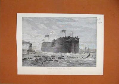  1874 の進水のドイツのフリゲート艦の Kaiser のポプラの船の古い印刷物