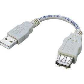ELECOM USB2.0�X�C���O�P�[�u�� USB(A)�I�X-USB(A)���X 0.05m USB-SEA01