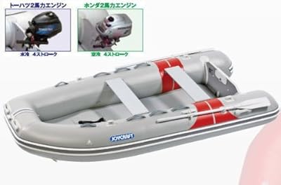 ジョイクラフト JEX-325プレミアムスタイル 検無 4人乗りゴムボート トーハツ2PS4スト エンジン付き