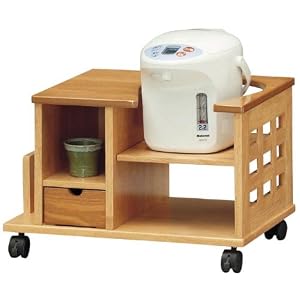 【クリックでお店のこの商品のページへ】SHIRAI ハナナゴミ ポットワゴン 完成品(移動棚1枚付き) HNN-3555PW